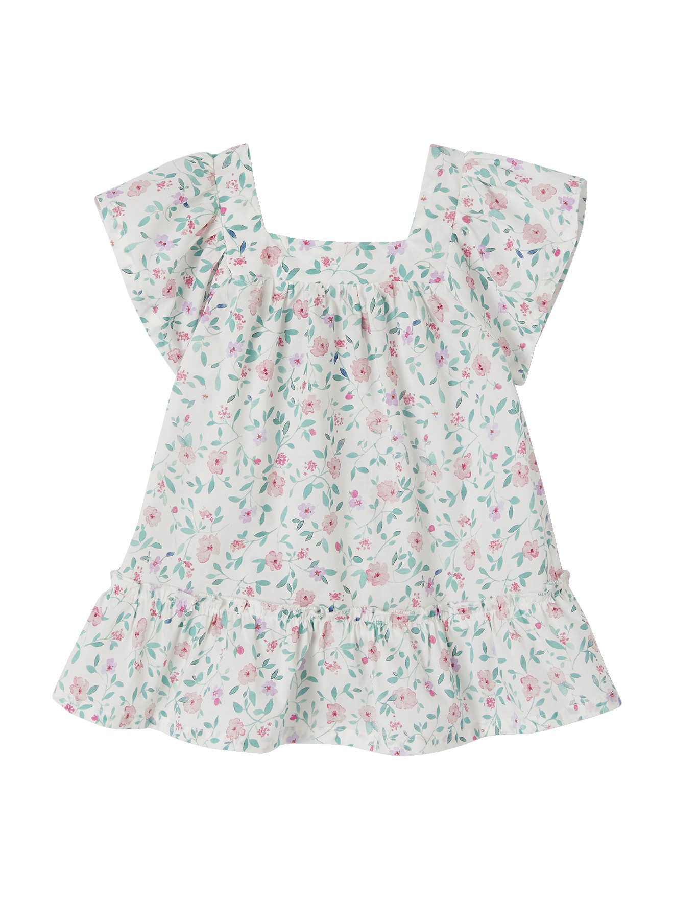 Minikleid Geblümtes Baby Kleid mit Schmetterlingsärmeln