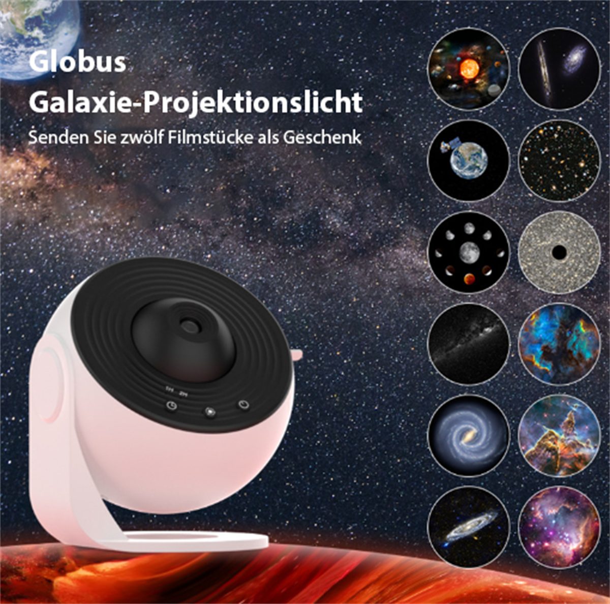 13 LED Filmsets Galaxienprojektion, selected und carefully Weiß Nachtlicht Sternenhimmel- LED-Nachtlicht,
