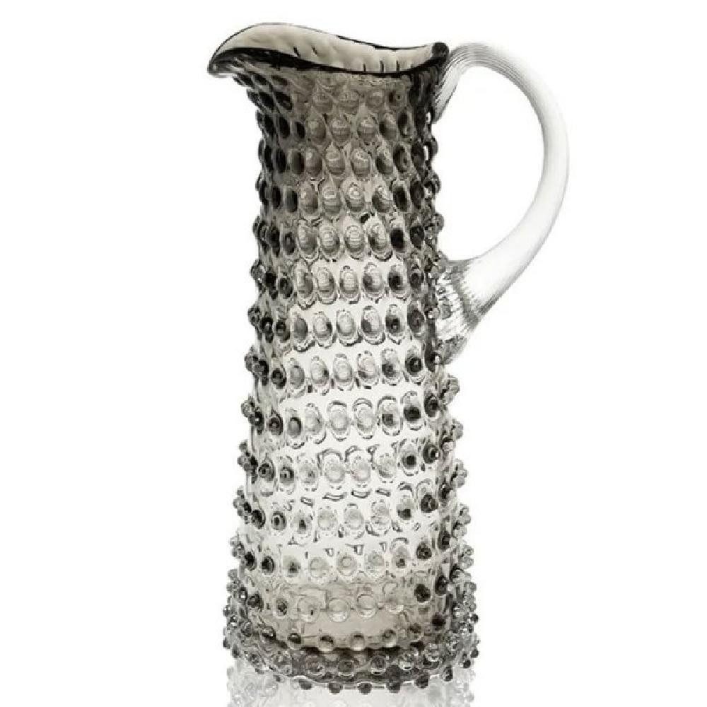 KLIMCHI Karaffe Studio Karaffe Hobnail Tall Crystal Underlay Black Smoke