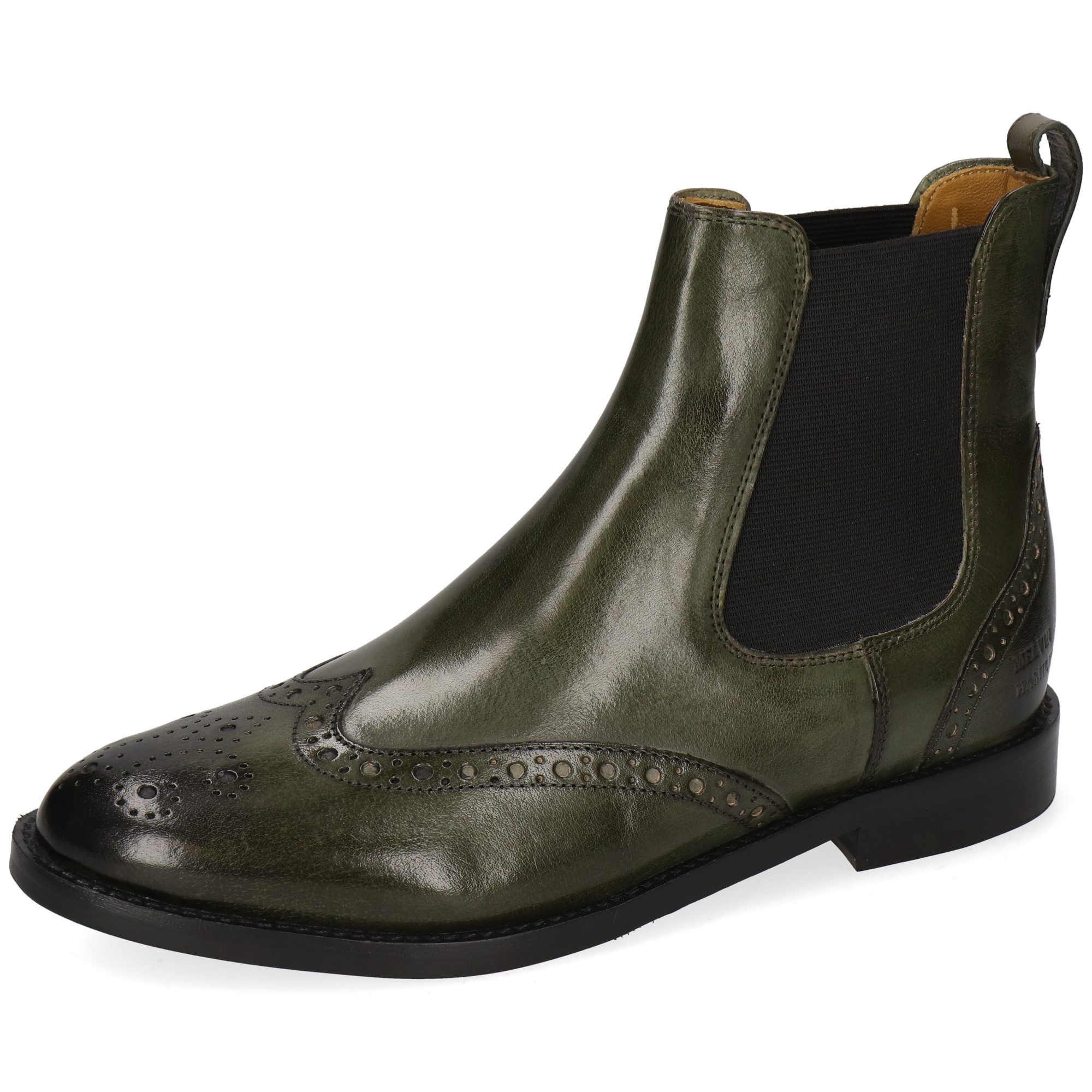 Melvin & Hamilton Selina 29 Leder-Chelsea Boots für Damen Stiefelette Flache Absätze, Echtes Leder, Vegetabile Gerbung