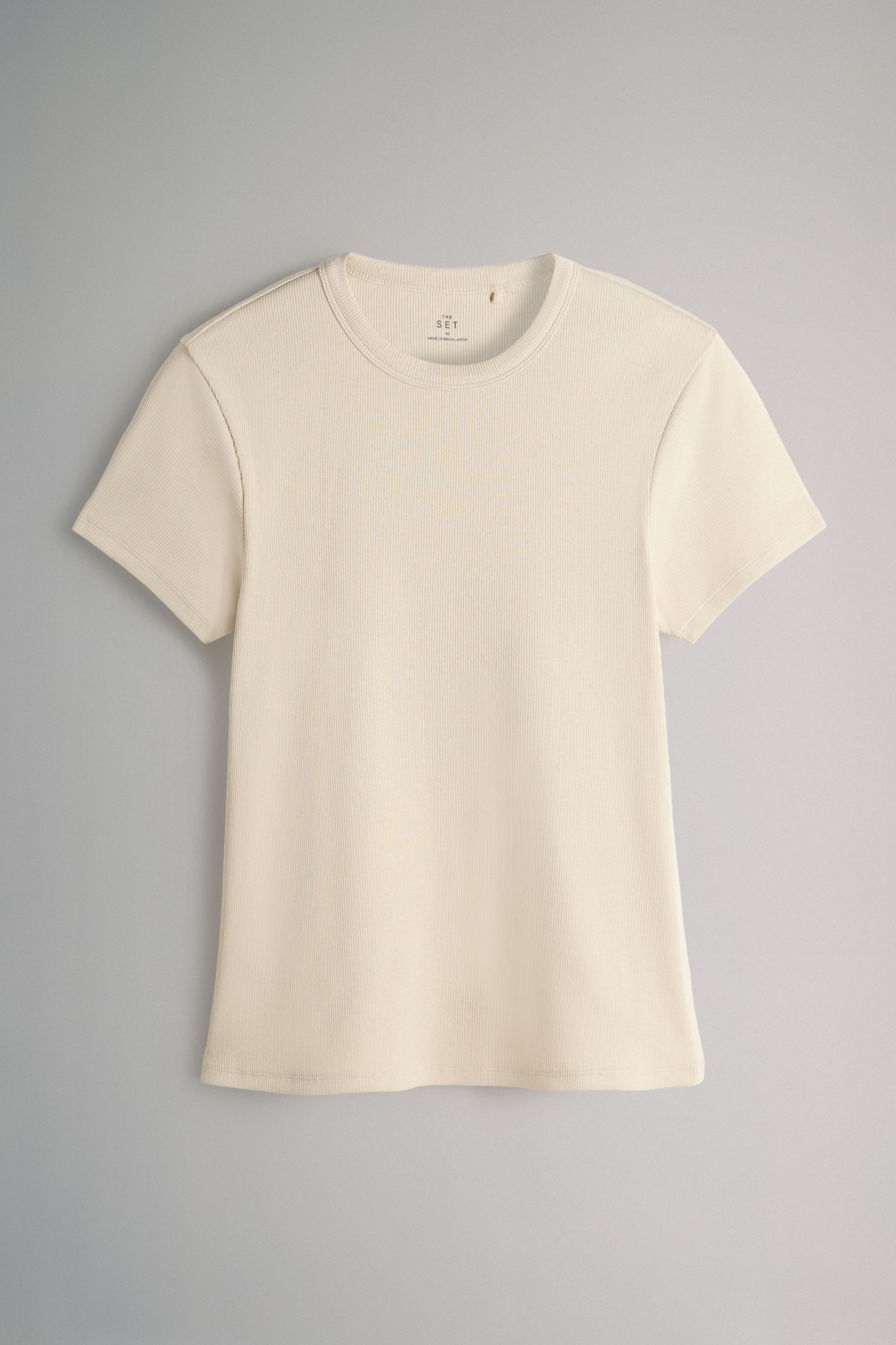The Set T-Shirt The Set gerippte Kurzarm-T-Shirts, 5er-Pack (5-tlg)