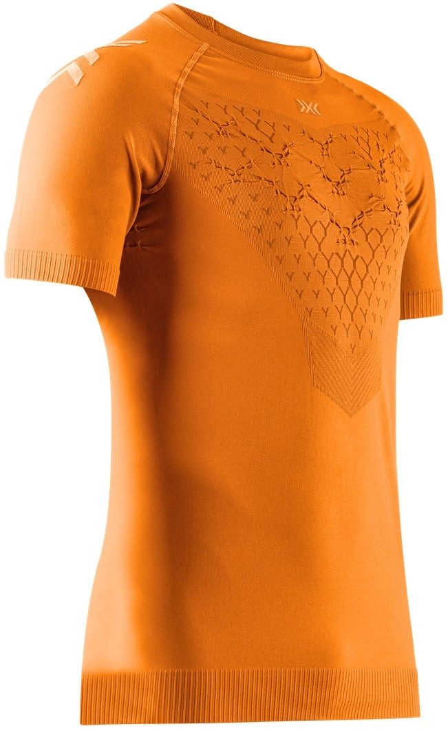X-Bionic T-Shirt Laufshirt Twyce Run (enganliegend) Kurzarm orange Herren