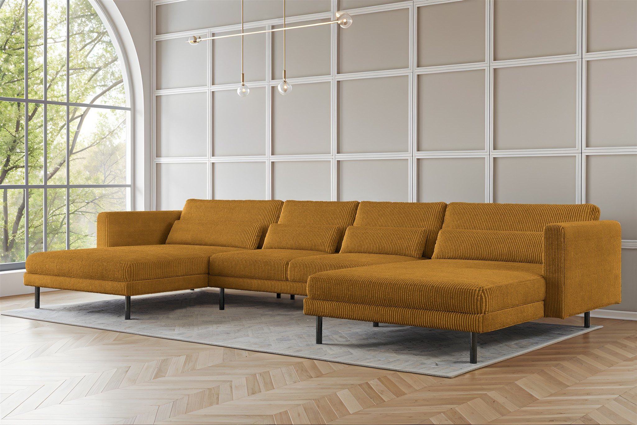 Fun Möbel Wohnlandschaft Sofa in U-Form günstig online kaufen