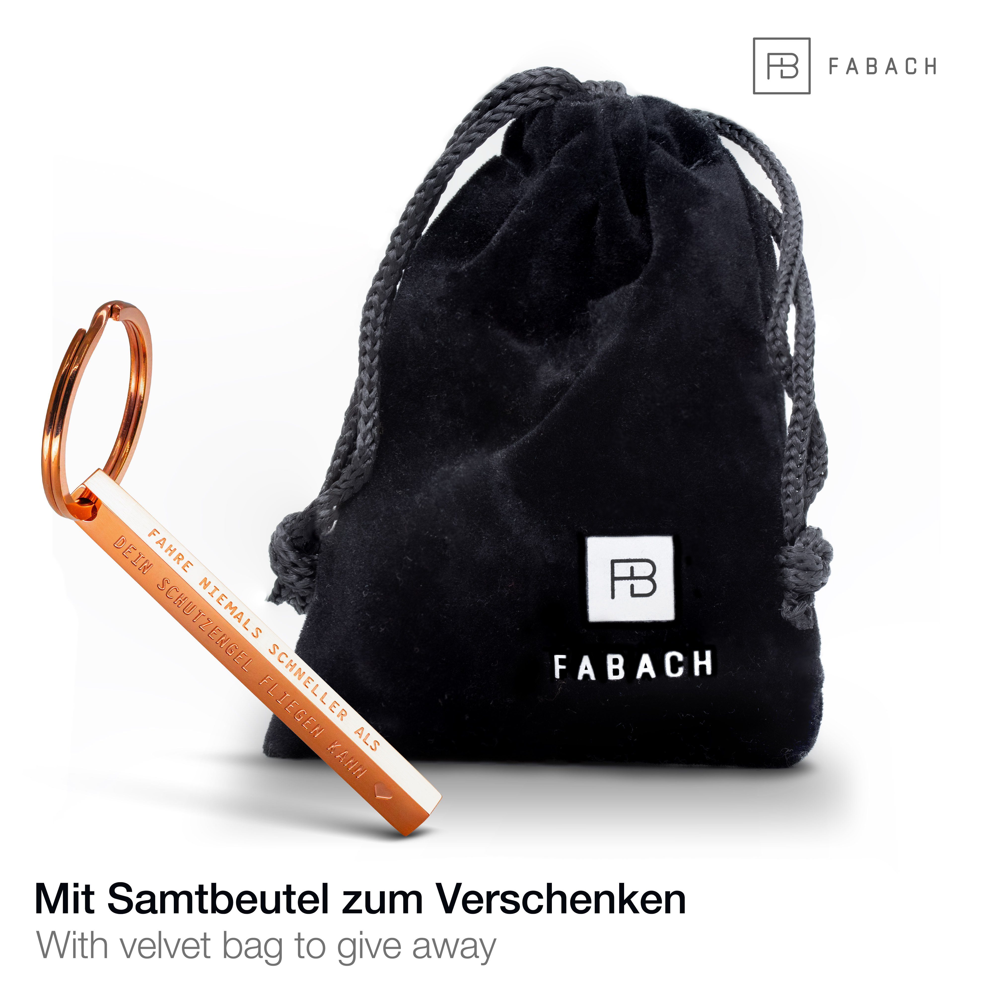 FABACH Schlüsselanhänger Cuboid aus Edelstahl - Fahre nie schneller als dei günstig online kaufen