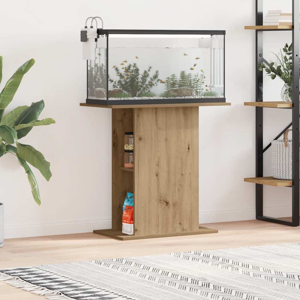 vidaXL Aquariumunterschrank Aquariumständer Artisan Oak 36x75x72,5 cm Holzwerkstoff – Bild 2 von 5