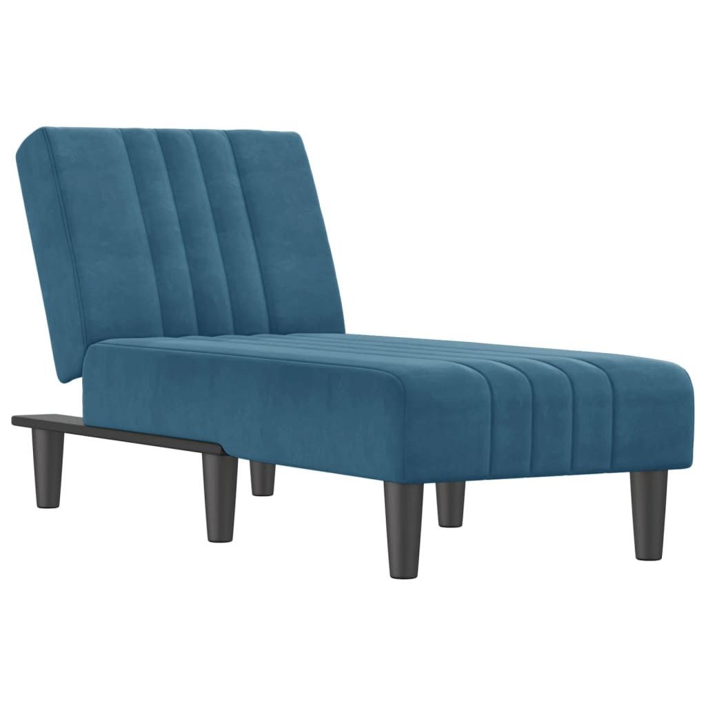 vidaXL Chaiselongue Chaiselongue Blau Samt, 1 günstig online kaufen