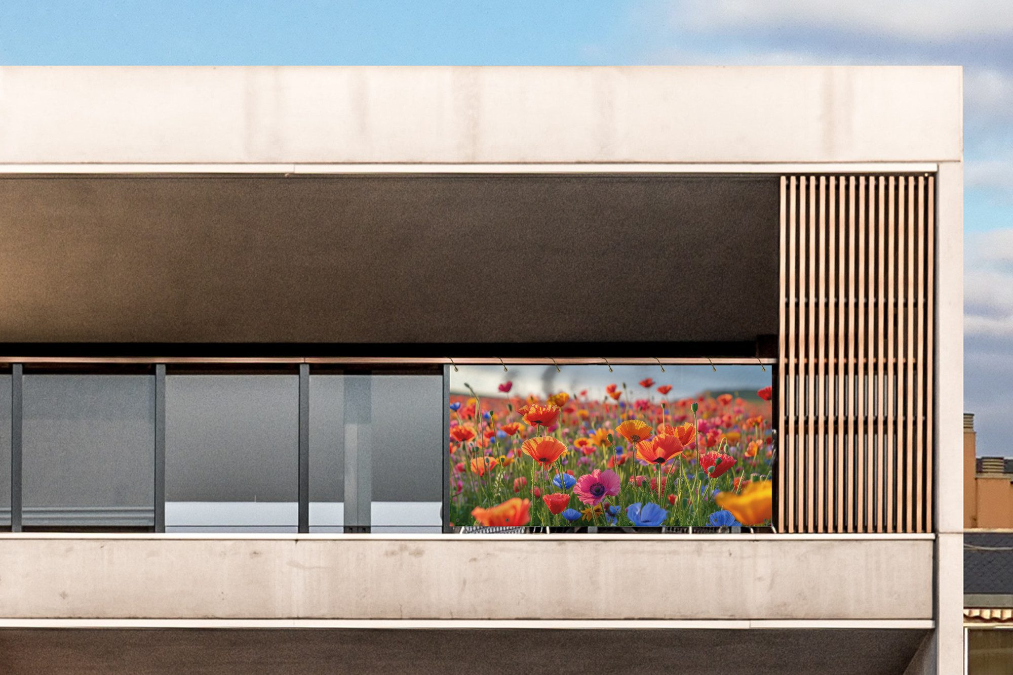 MuchoWow Balkonsichtschutz Blumen - Mohnblumen - günstig online kaufen