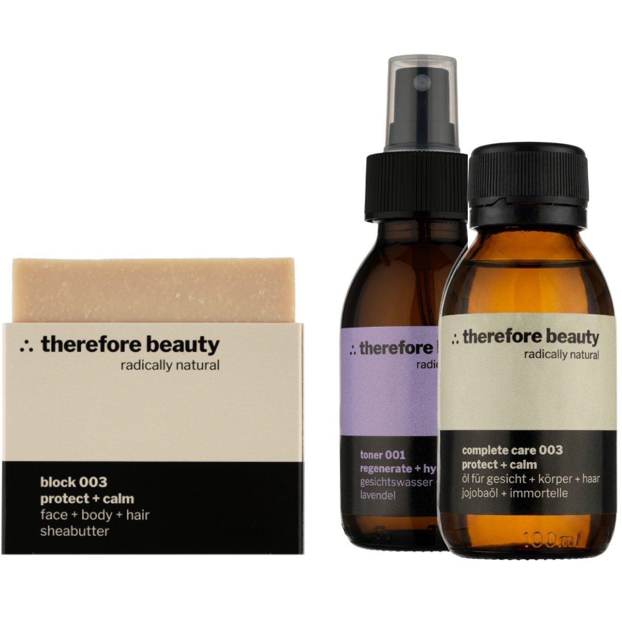 therefore beauty Feuchtigkeitspflege-Set Hautruhe Routine Set – Schutz & Regener