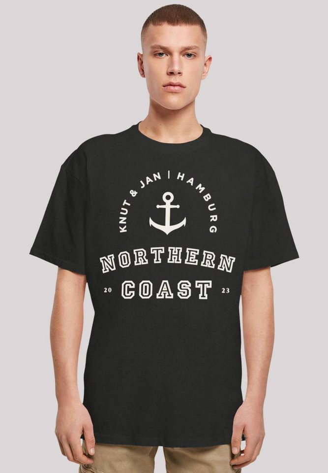 F4NT4STIC T-Shirt Northern Coast Nordsee Knut & Jan Hamburg Print, Weite  Passform und überschnittene Schultern