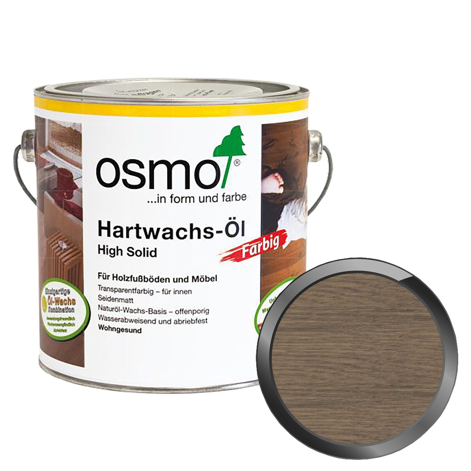 osmo Hartwachsöl Hartwachs-Öl Farbig 2,5 LTR