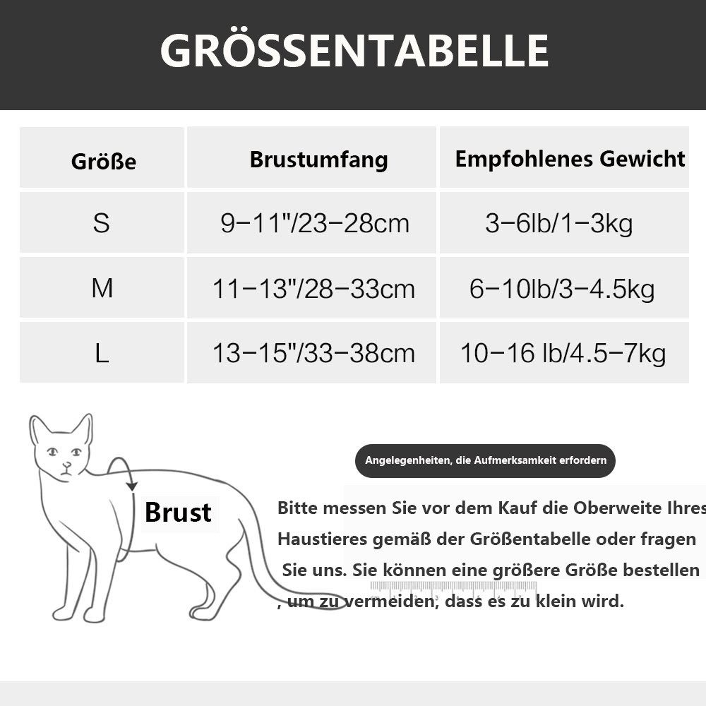 Ledander Katzen-Geschirr Katzengeschirr mit Leine Softgeschirr für Katze Br günstig online kaufen