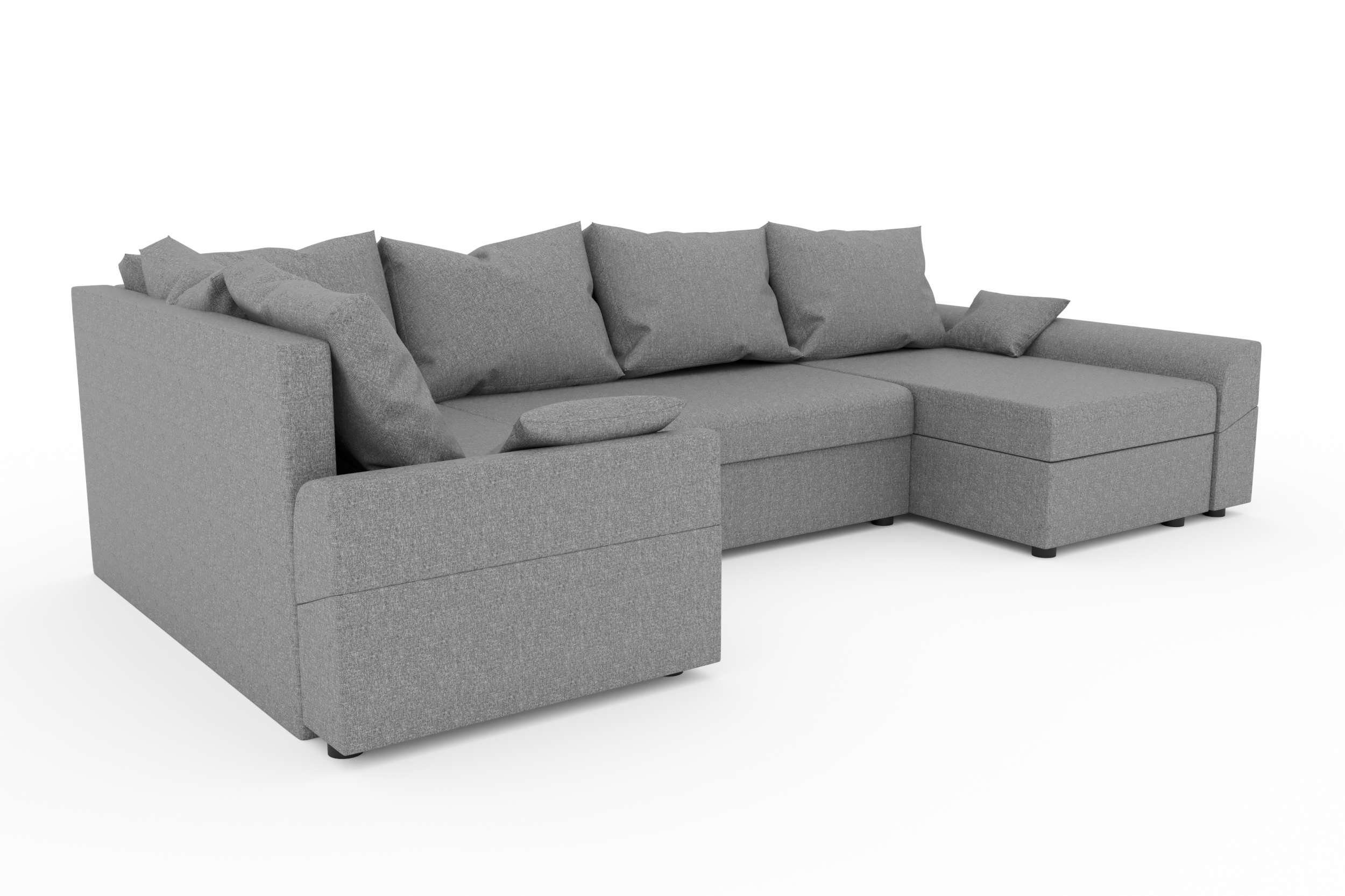 Modern Sofa, Bettfunktion, Stylefy Bailey, Sitzkomfort, Wohnlandschaft U-Form, Design mit Eckcouch, Bettkasten, mit