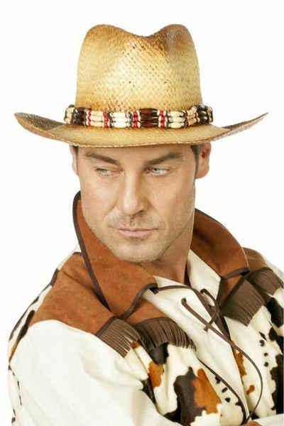 Wilbers Cowboy-Kostüm Wilbers Luxus Strohhut – Western Cowboyhut - Generique in Beige