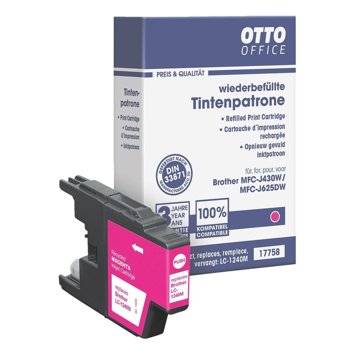 Otto Office  Office Tintenpatrone (1-tlg., ersetzt Brother »LC1240M«, magenta)