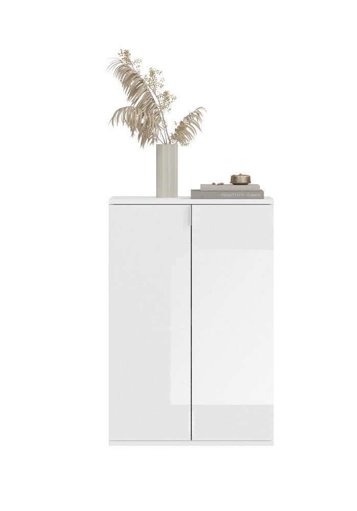 xonox.home Sideboard Garderoben Set Projekt X, Kommode, weiß Hochglanz, 3-teilig