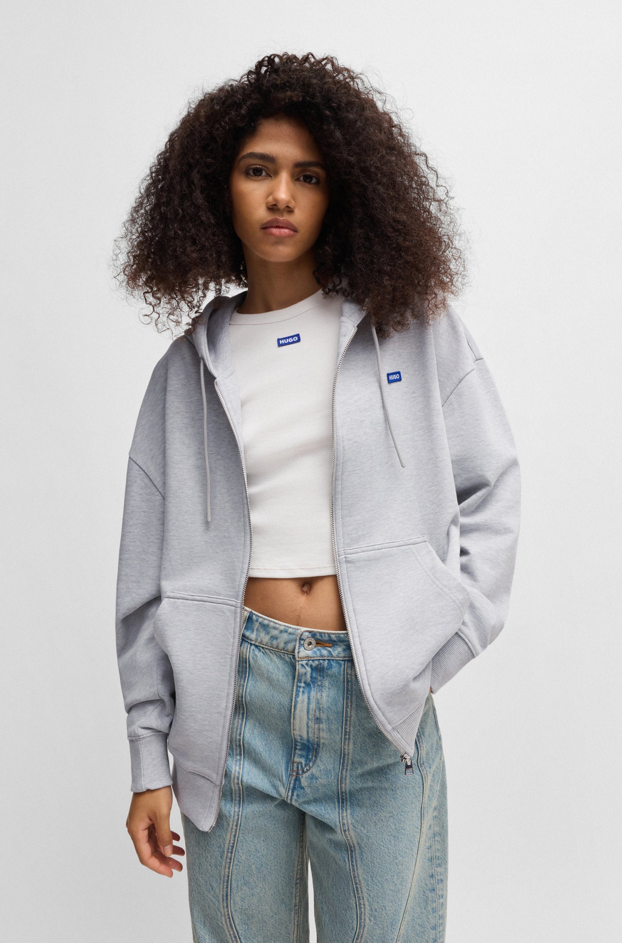 HUGO Blue Sweatjacke Doa mit Kapuze, günstig online kaufen