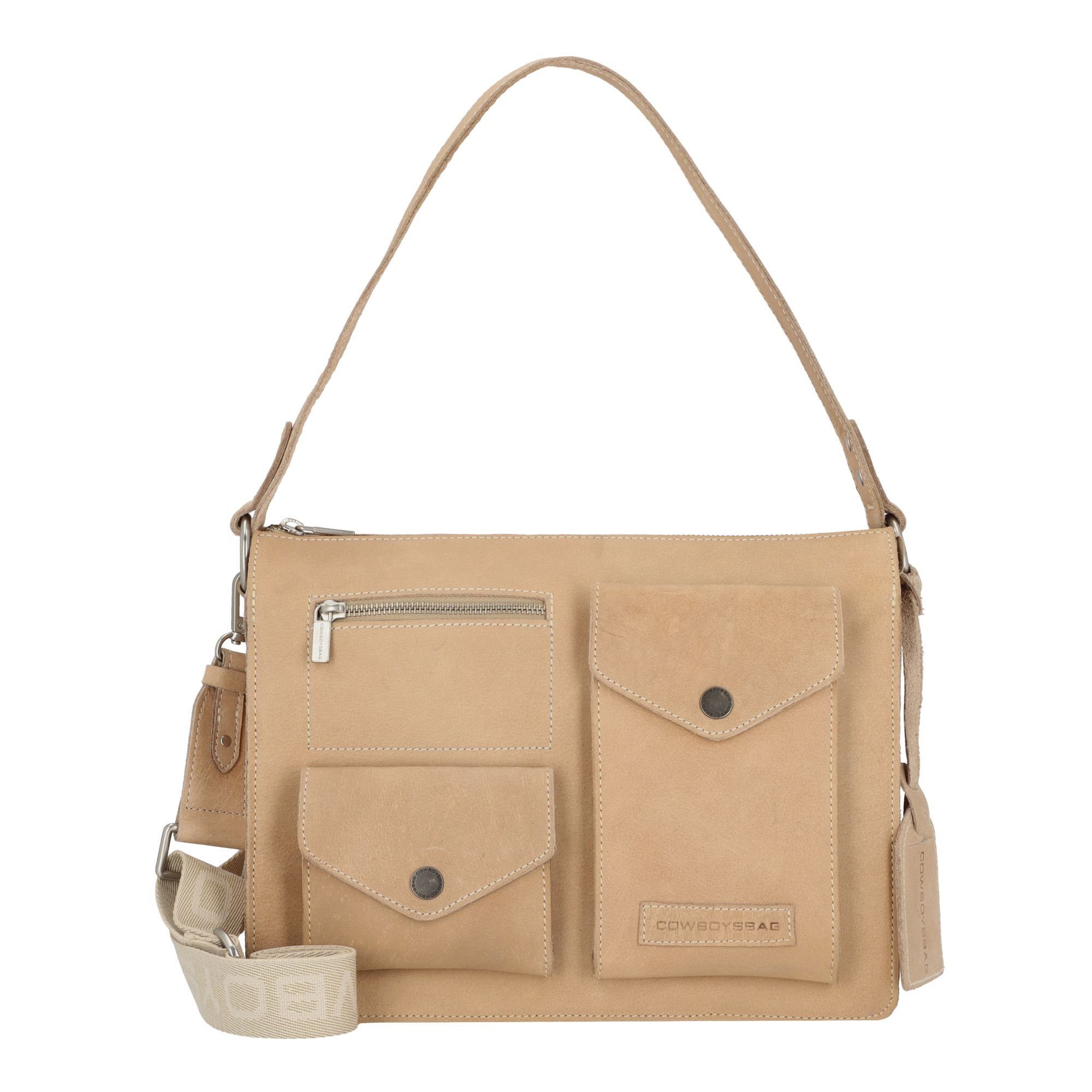 Cowboysbag Schultertasche Houston, Leder sand | Schultertaschen