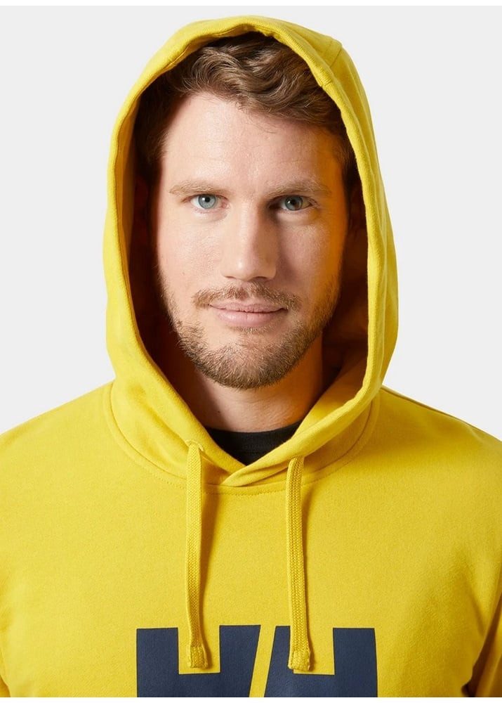 Helly Hansen Kapuzenpullover Logo Hoodie (Bio-Baumwolle) gelb Herren