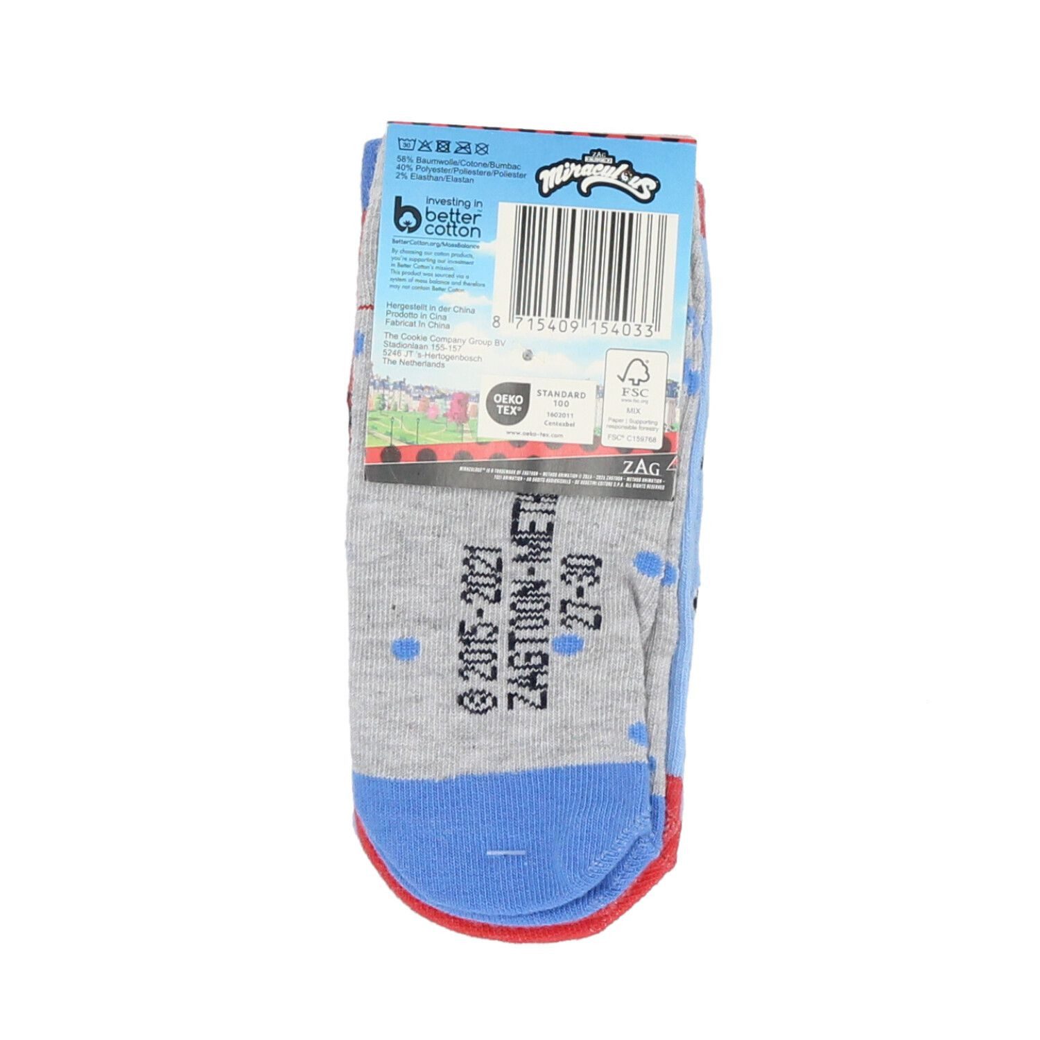 Miraculous Socken Für Mädchen - 4er Pack, Bunt, Weich, Aus Baumwolle/Polyester/Elasthan, Kindersocken