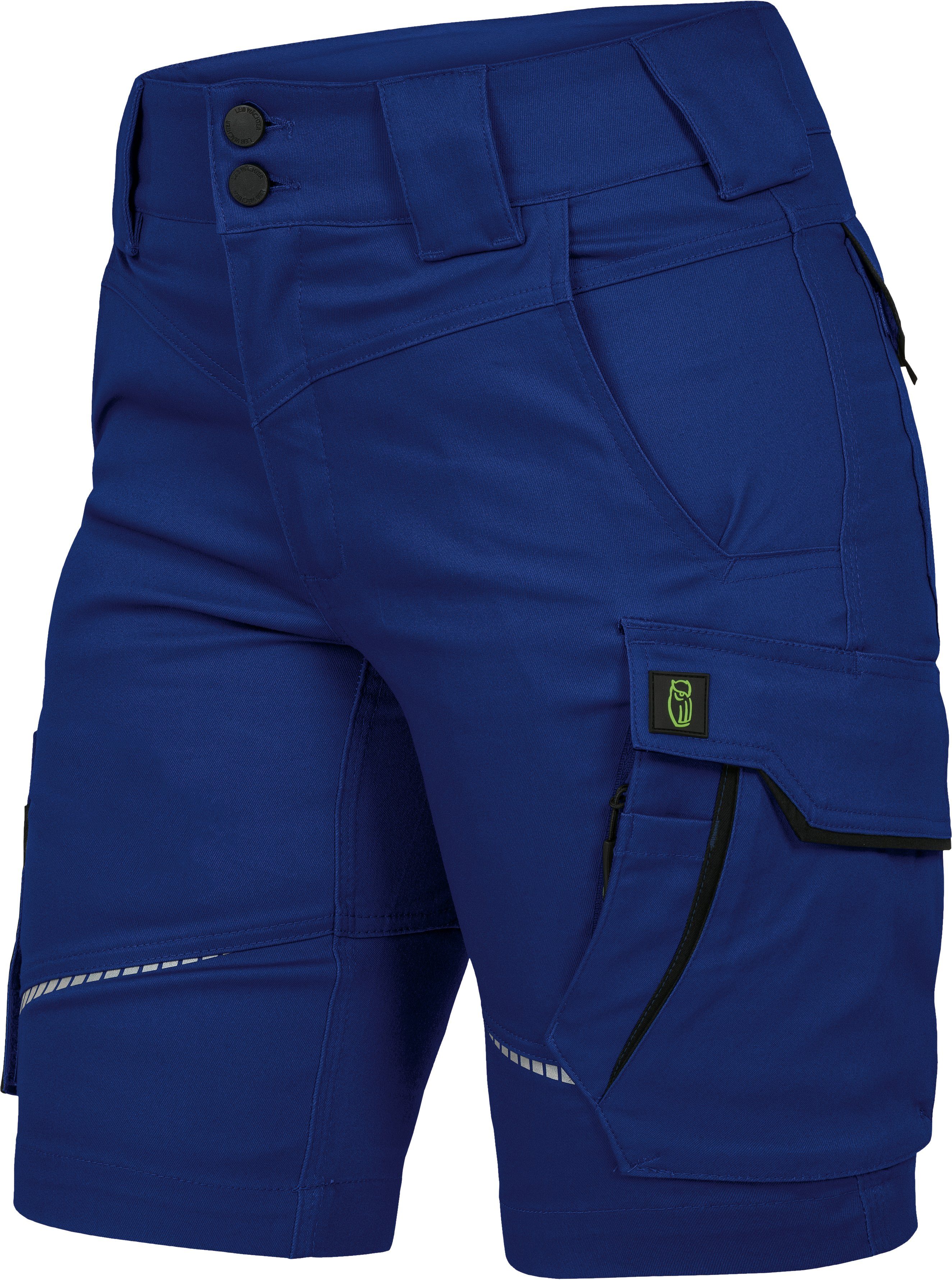 Leibwächter Arbeitsshorts Damen Flex-Line Arbeitsshort mit Reflektoren und femininer Passform (Arbeitskleidung für Handwerk, Garten oder Freizeit, mit Cargotasche) Kurze Stretch Cargoshorts mit elastischem Bund