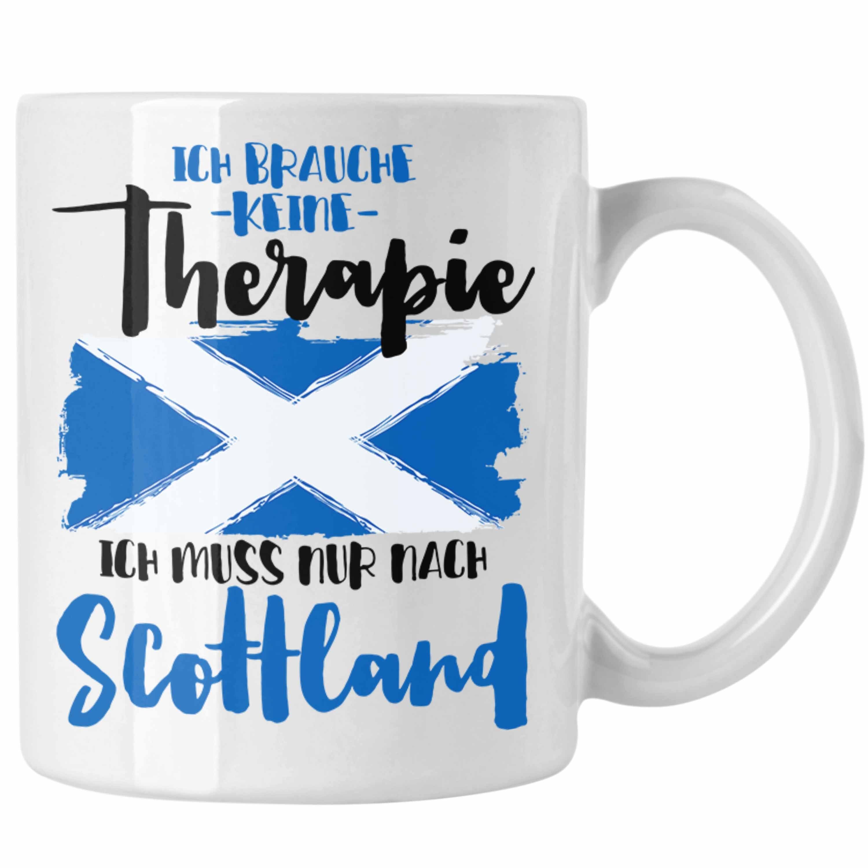 Trendation Tasse Schottland Tasse Geschenk Grafik Scottland Geschenkidee Spruch Lustig Weiss