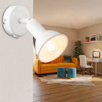 Globo Wandleuchte Wandleuchte Innen mit Schalter Wandlampe Wohnzimmer Schlafzimmer