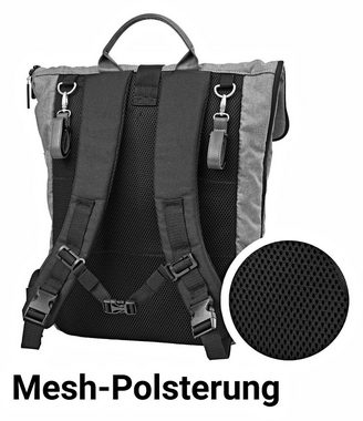 Gesslein Wickelrucksack N°6, mintgrün meliert, Made in Germany