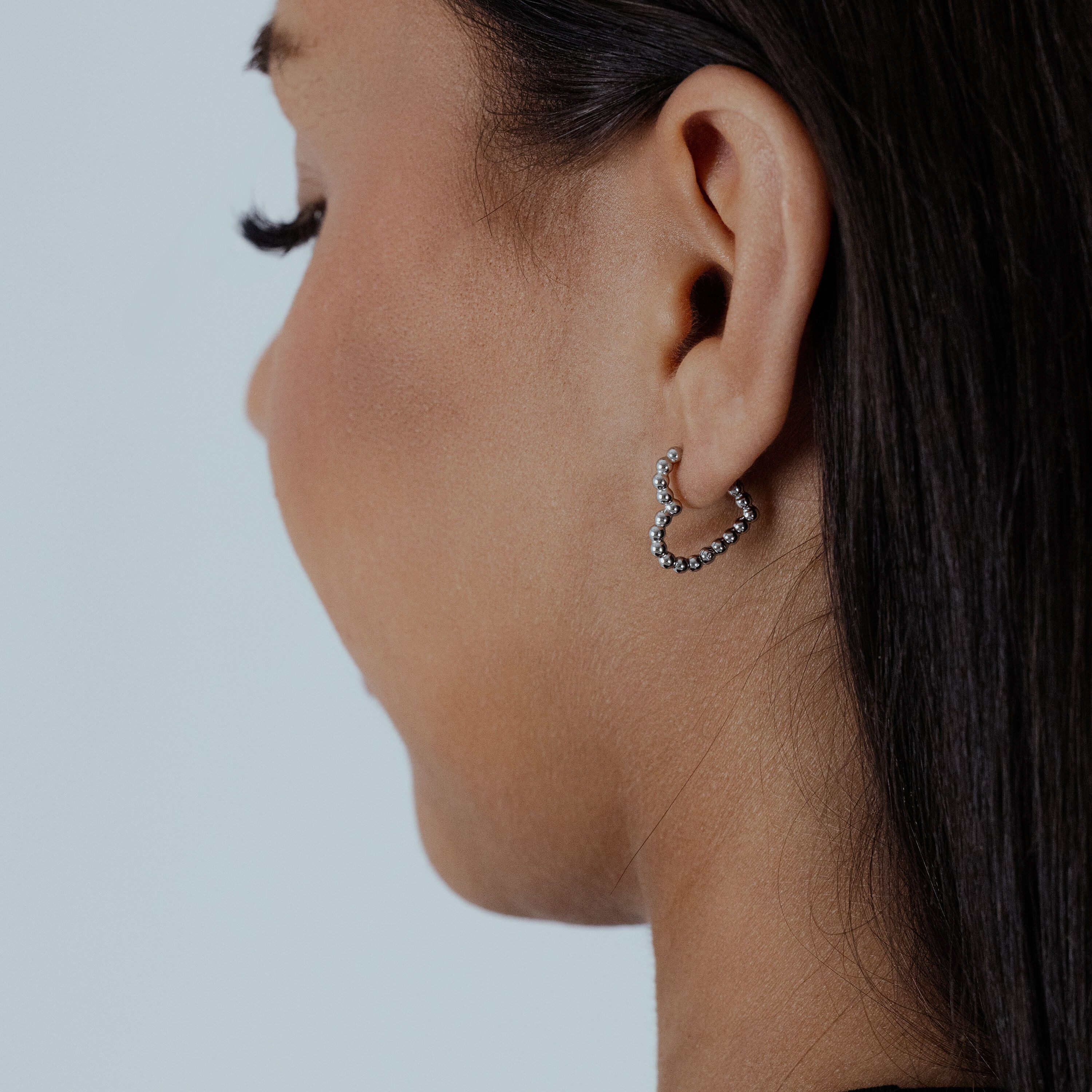 Wildcat Paar Ohrhänger Heart Bubble Hoops - Metal argenté, Chirurgenstahl 3 günstig online kaufen