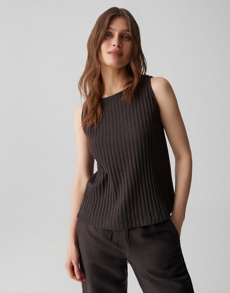 OPUS Shirttop Ipoma slit aus weichem Jersey mit Rippstruktur Seitenschlitze sorgen für angenehme Bewegungsfreiheit