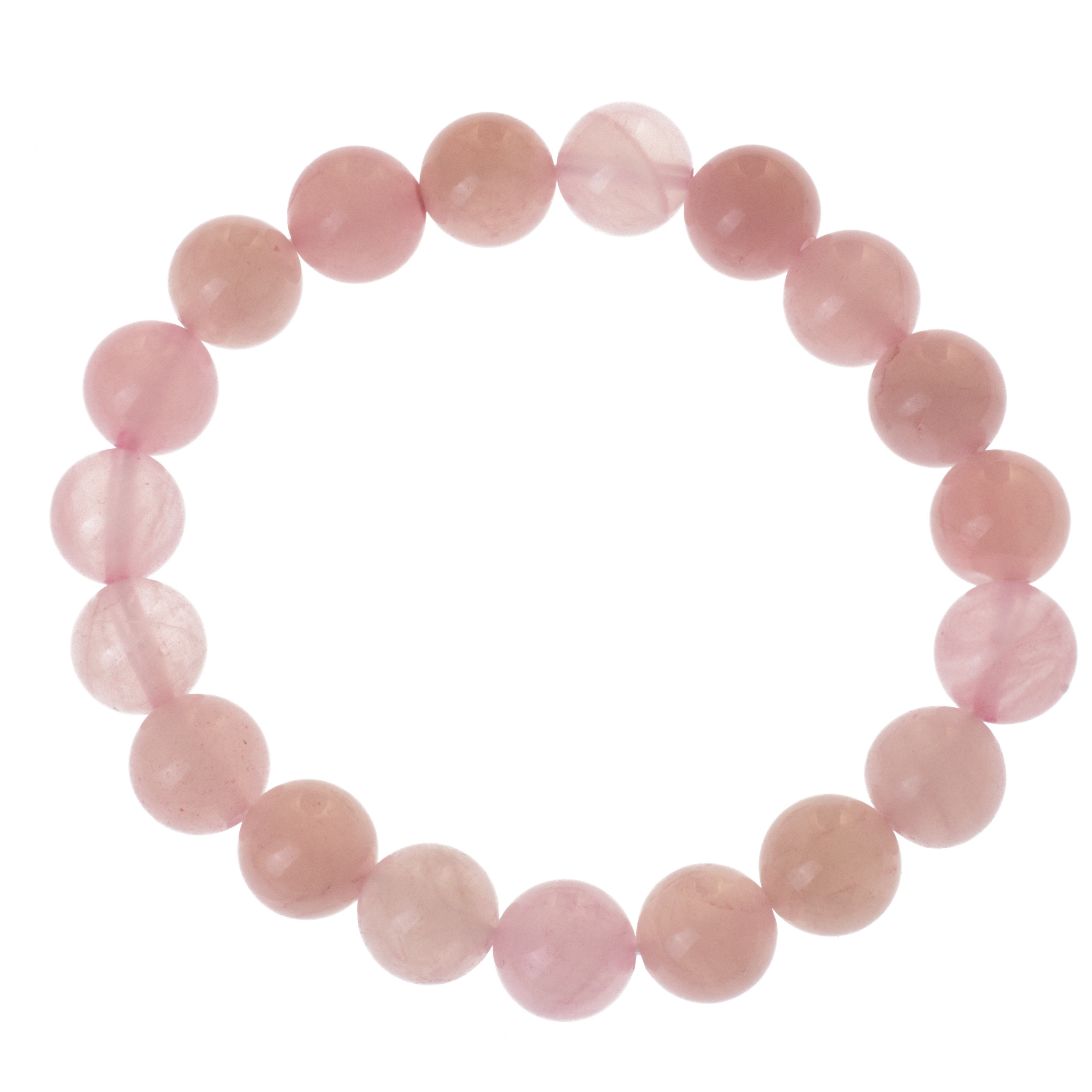 Bella Carina Perlenarmband Armband Rosenquarz 10 mm elastisch, elastisch