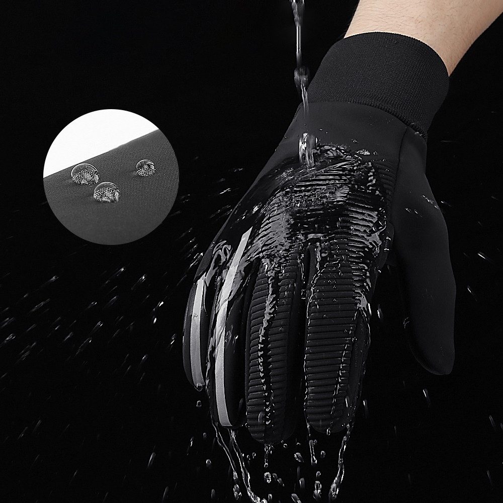 Hurtel Laufhandschuhe Sport-Handyhandschuhe Laufhandschuhe (Spar-Set, 1-St., 24 x 10 cm warm) Touchscreen, wasserabweisend, rutschfest, warm
