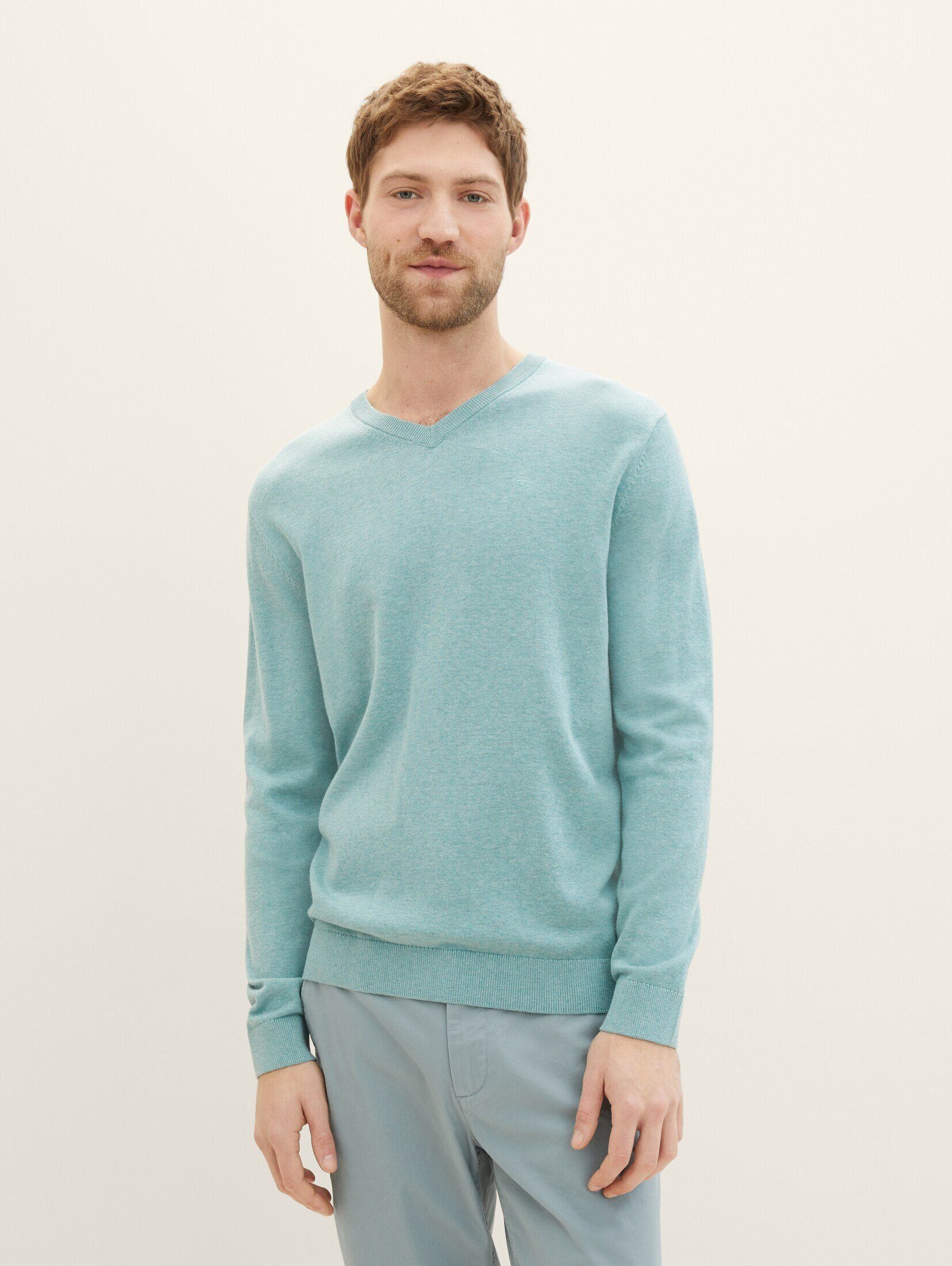 Strickpullover Strickpullover mit V-Ausschnitt