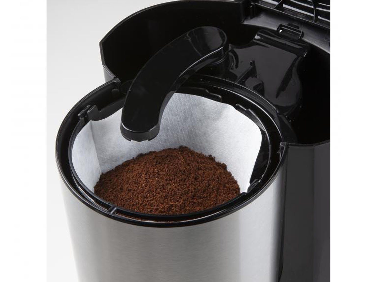 2 Dauerfilter Filter-Kaffee Thermoskannen Filterkaffeemaschine, Domo für Edelstahl Timer, Pulver