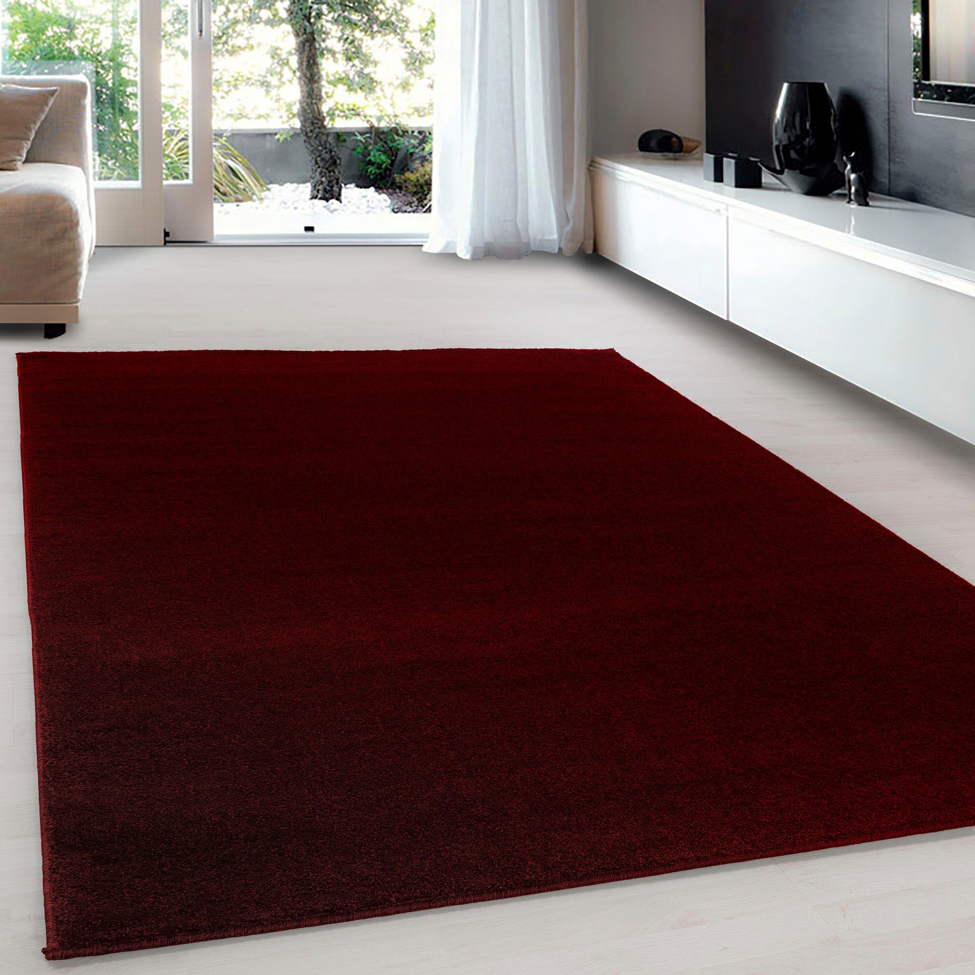 Ayyildiz Teppiche Teppich ATA, auch als Läufer und in rund, rechteckig, Höhe: 10 mm, Kurzflor, uni, große Farbauswahl, robust, Fußbodenheizungsgeeignet