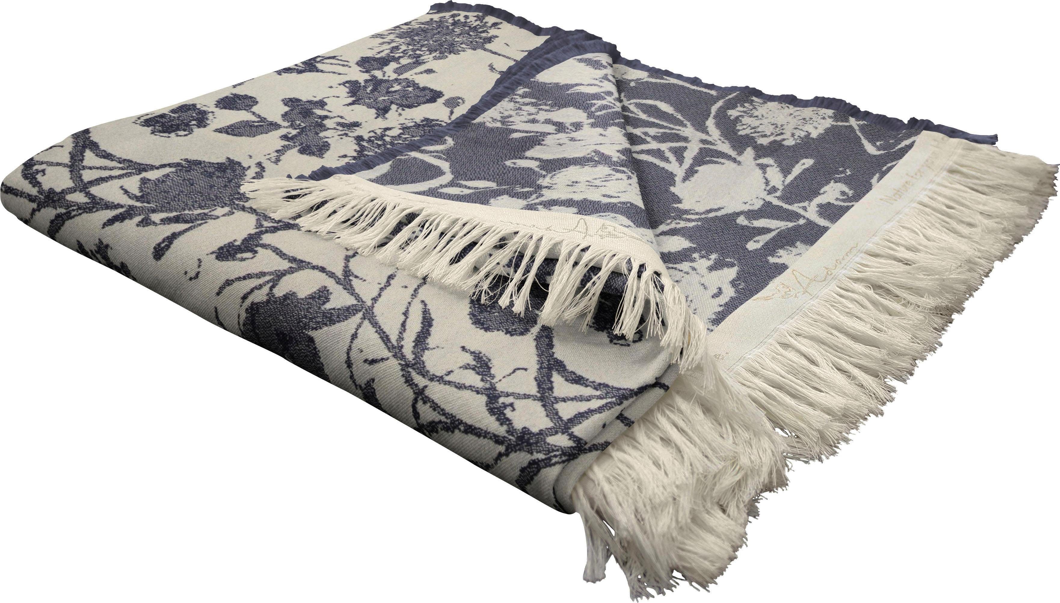 Wohndecke Flower Cuvée, Adam, im floralem Design, Kuscheldecke