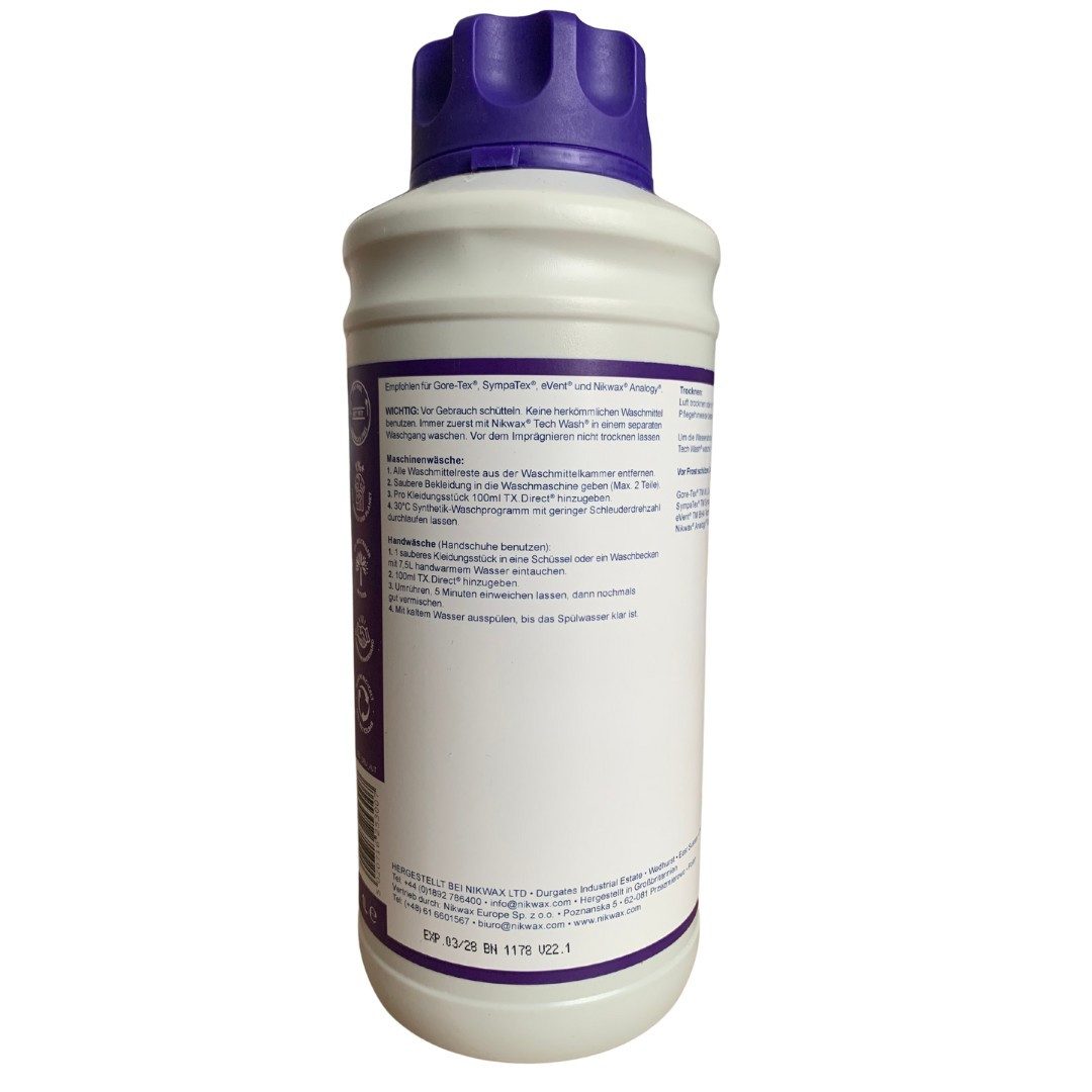 Nikwax NIKWAX TX.Direct Wash-In 1 Liter Imprägniermittel Spezialwaschmittel