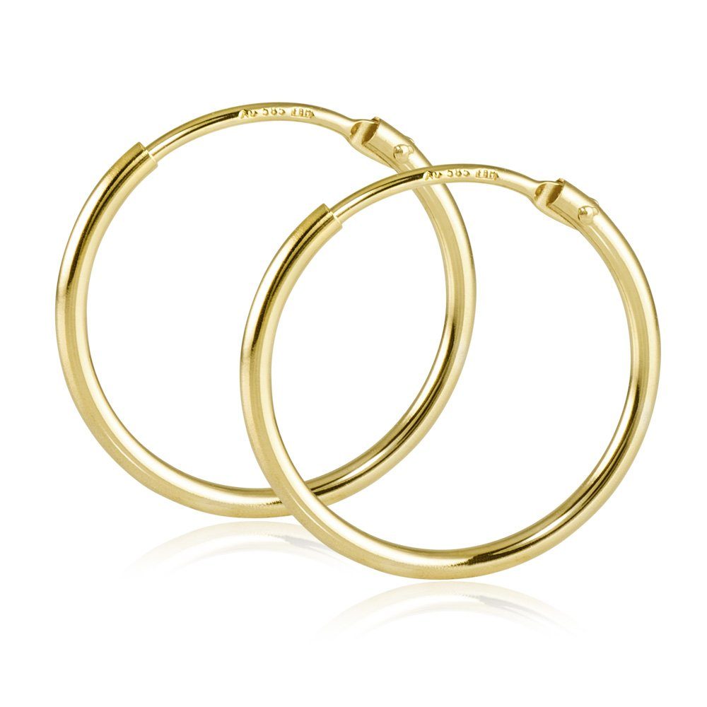 Materia Paar Серьги-кольца Gold Серьги Damen Ø17,5mm GO-7, aus 585 Gelbgold