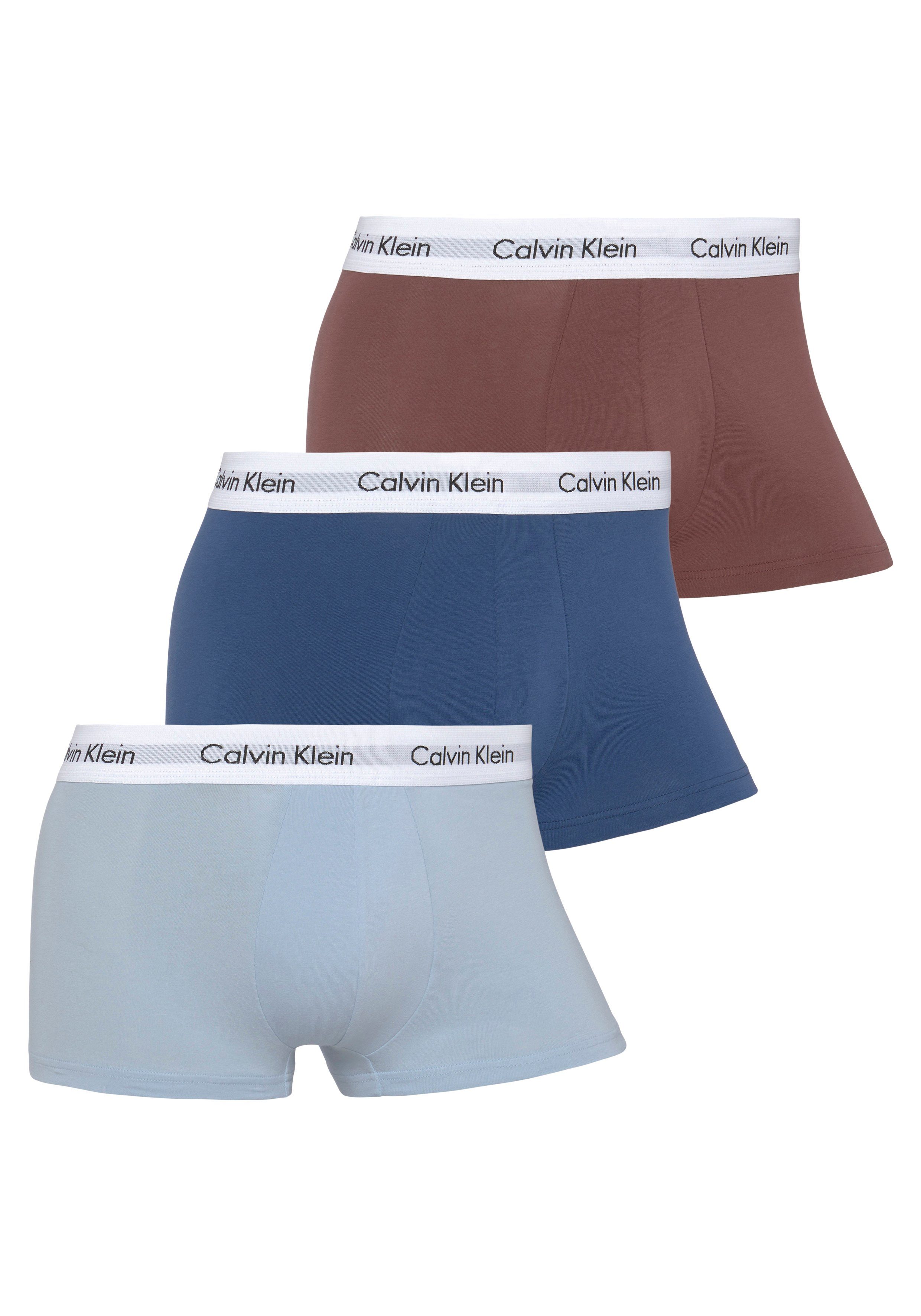 (Packung, RISE Calvin Logo-Elastikbund Underwear Klein 3er-Pack) Trunk mit LOW 3PK TRUNK 3-St.,