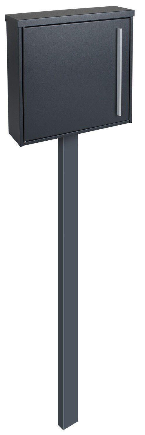 freistehend MOCAVI Standbriefkasten anthrazit-grau 101a mit Standfuß MOCAVI Sbox (aufschrauben) Design-Postkasten 7016) (RAL Briefkasten