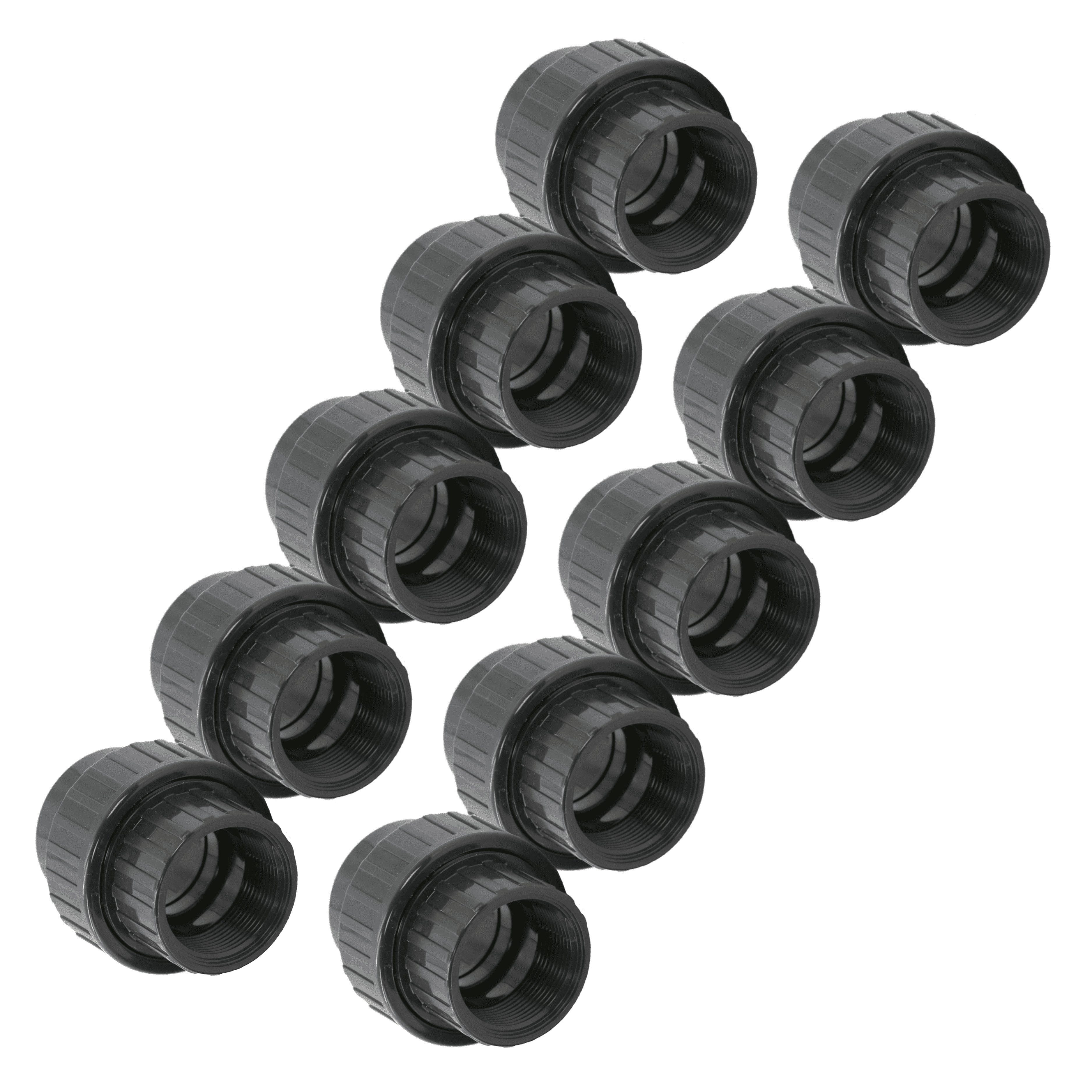Rohrverbinder 1-10x PVC Fittings Verschraubung 50mm x 1 1/2" Klebemuffe x IG PN16