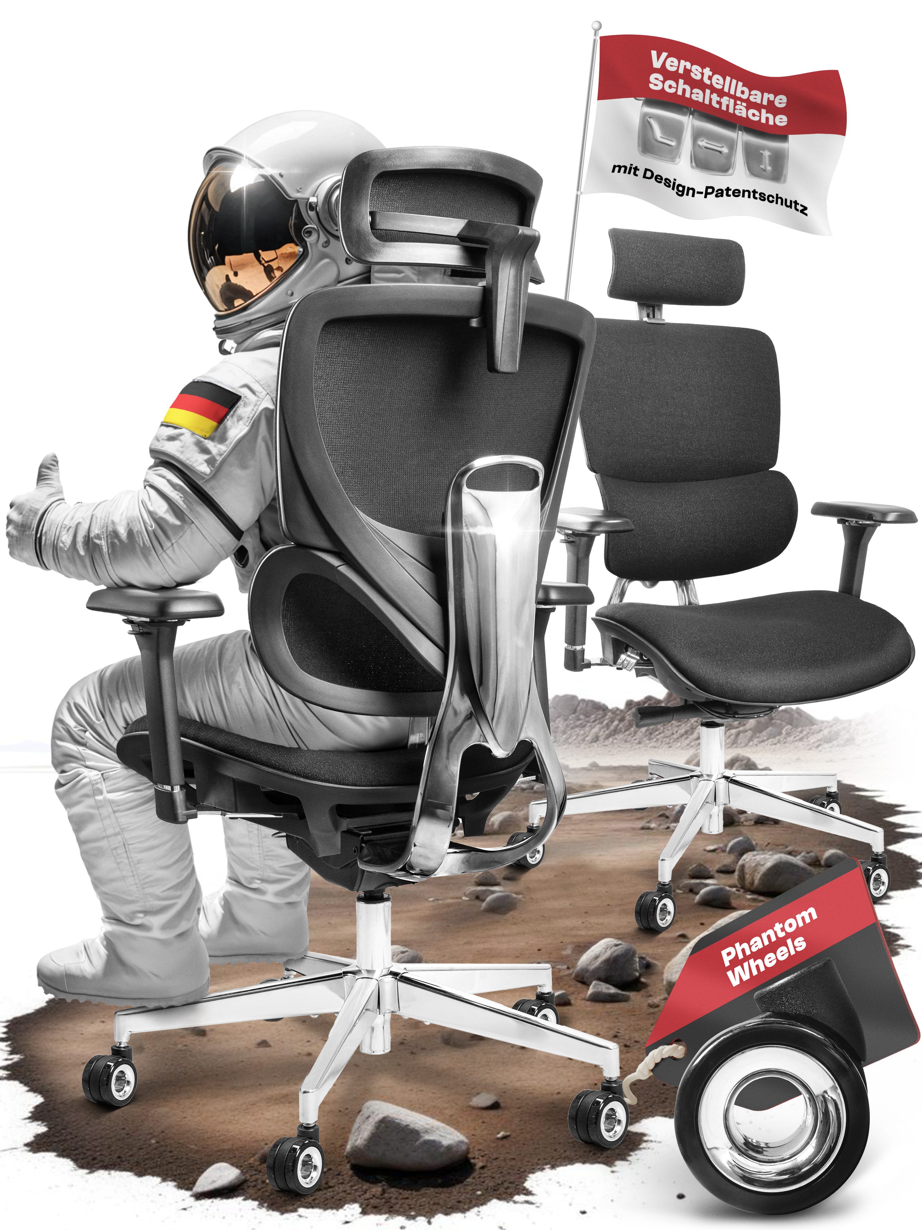CLOUVOU Bürostuhl ergonomisch, Schreibtischstuhl bis 150 günstig online kaufen
