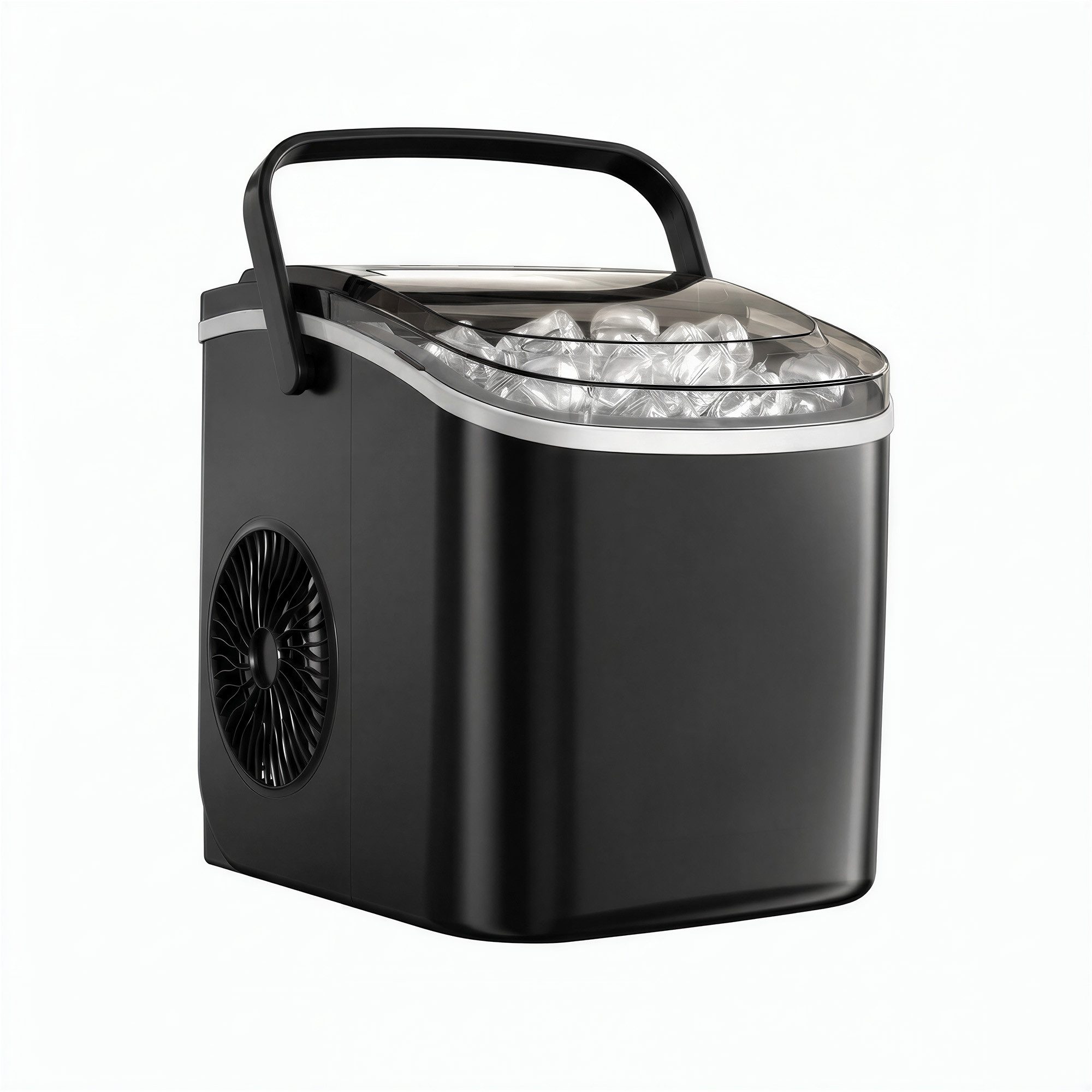SONGMICS Eiswürfelmaschine mit Selbstreinigung, 9 Eiswürfel in 6 Minuten, 12 kg/24 Stunden, Küche, mit Selbstreinigung, in 6 Minuten 9 Würfel in 2 Größen, WG – Bild 4 von 5
