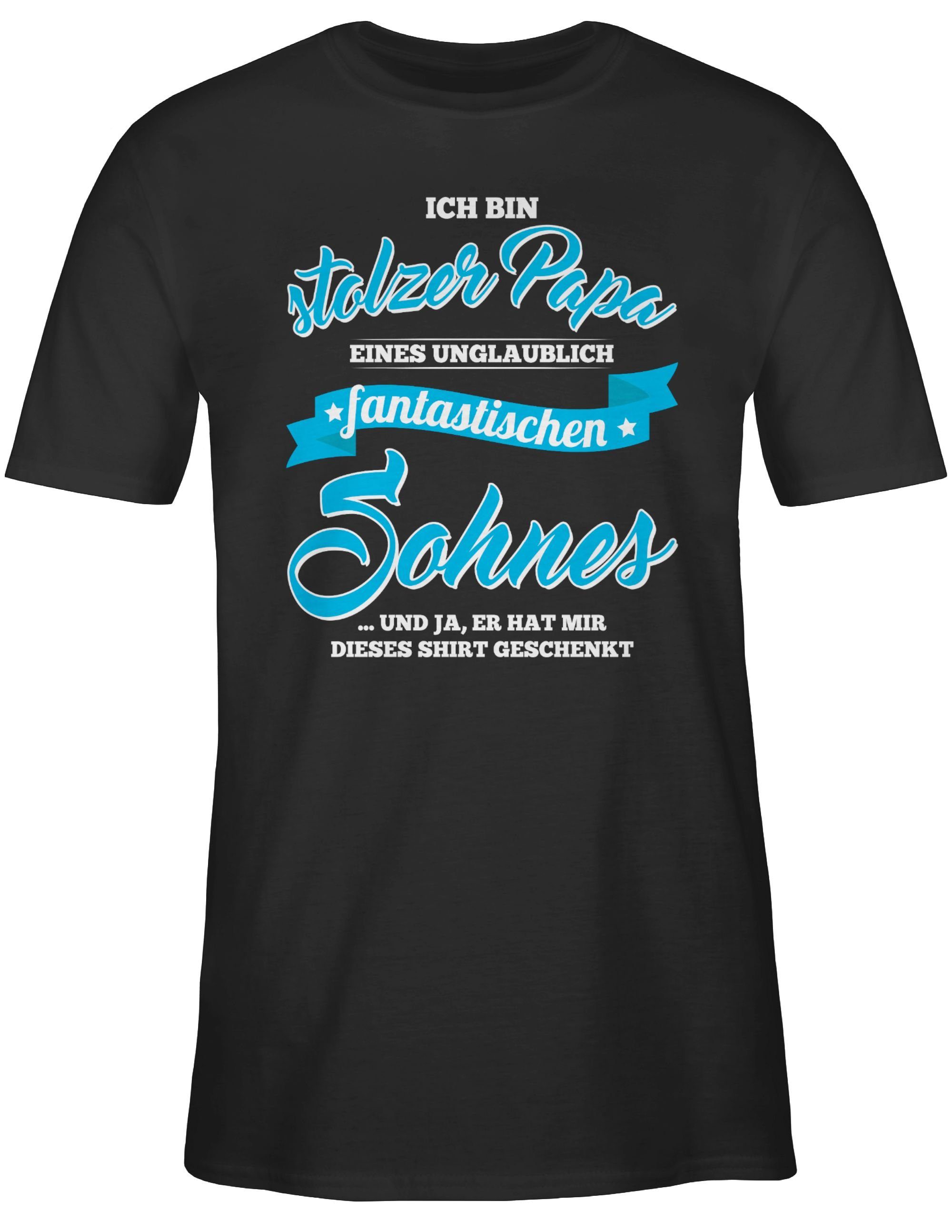 Shirtracer Schwarz eines T-Shirt Vatertag fantastischen 1 Stolzer für Papa Geschenk Sohnes Papa