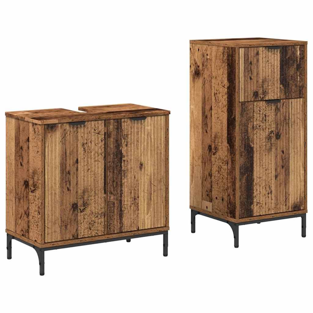 vidaXL Badezimmer-Set Badezimmermöbel Set mit Regal günstig online kaufen