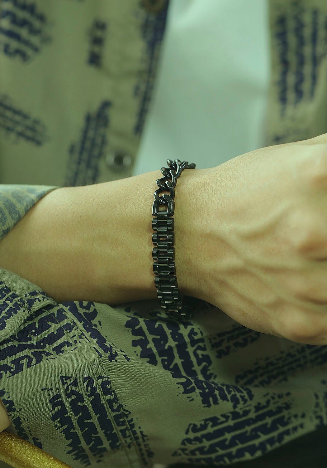Firetti Edelstahlarmband Schmuck Geschenk Armband Panzerkette kombiniert, verstellbar