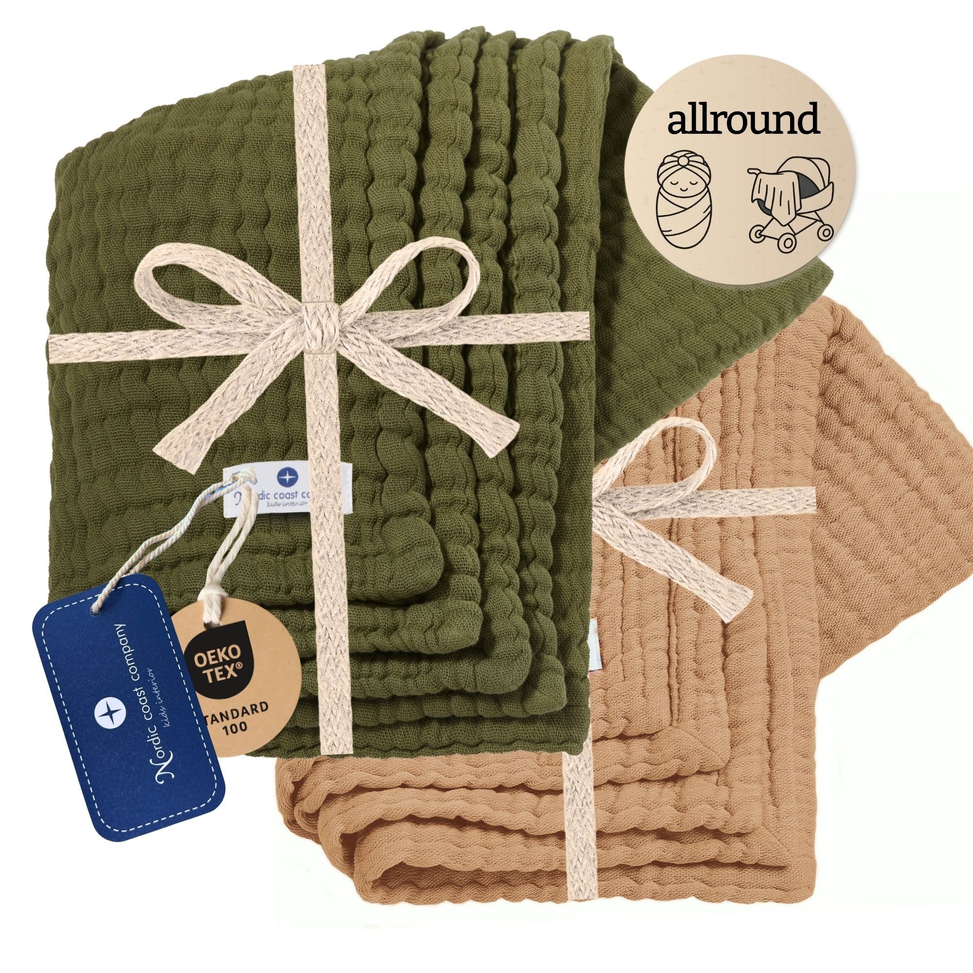 Neugeborenen-Geschenkset Geschenk Set zur Geburt, Puckdecke, Musselindecke, Babydecke Spucktuch