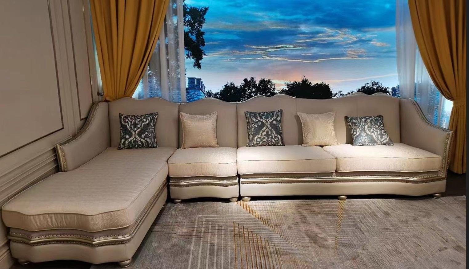 JVmoebel Ecksofa Wohnzimmer Textil L-Form Luxus Sofas Couch Polstermöbel, Made in Europe