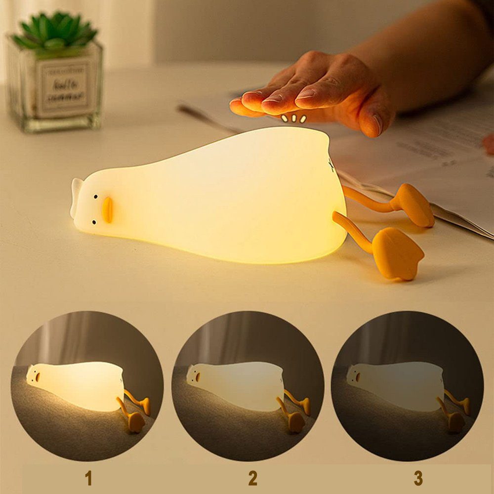 GelldG Lampen Ente, LED-Nachtlicht flacher Nachtlicht Kinderzimmer-Nachtlicht, mit