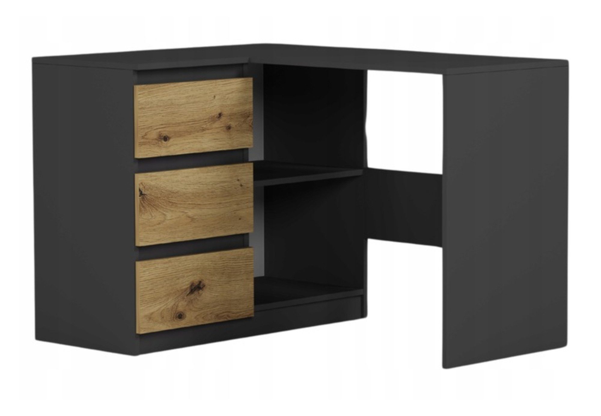 Home Collective Eckschreibtisch mit 3 Schubladen günstig online kaufen