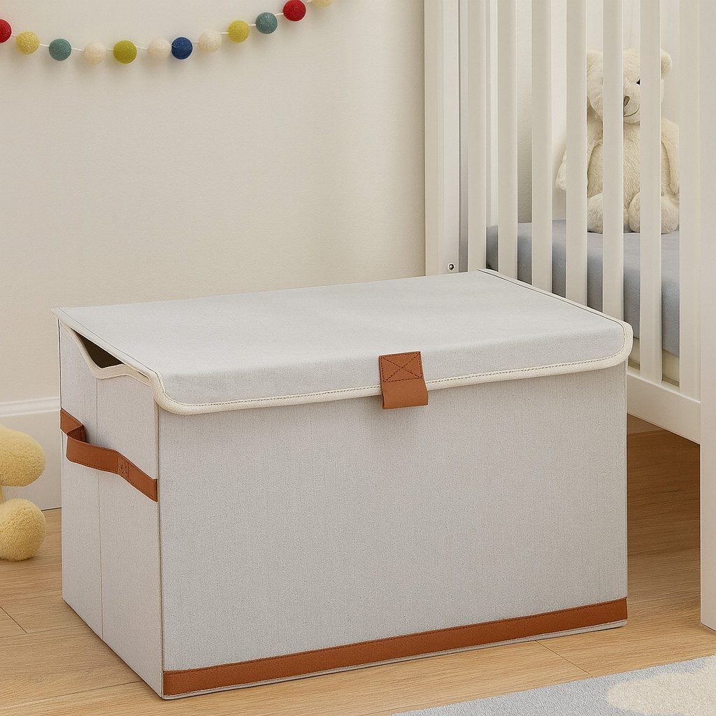 hausleben Aufbewahrungsbox Faltbar mit Deckel & Griff, Verstärkt mit Holz günstig online kaufen